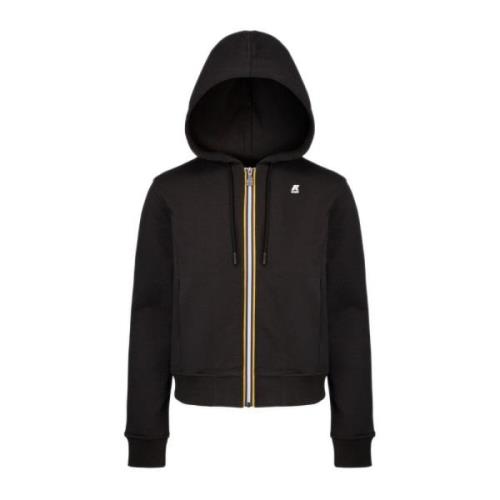 K-Way Stilfullt Zip-through Sweatshirt för Kvinnor Black, Dam