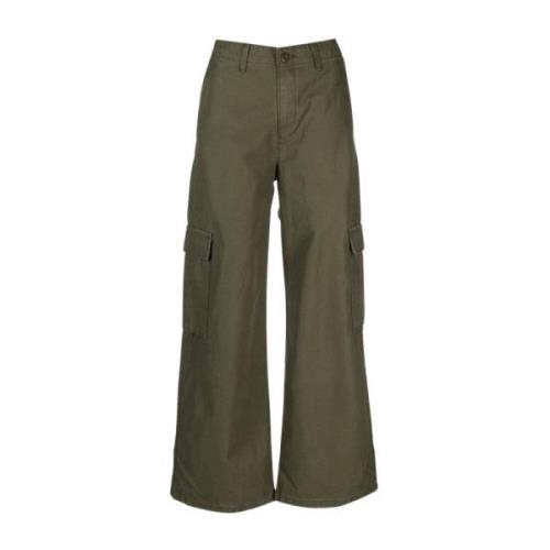 Levi's Wide Trousers Green, Dam