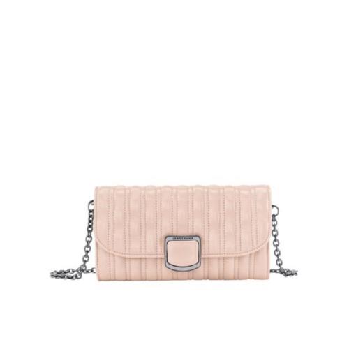 Longchamp Elegant Chain Strap Wallet Pink, Dam