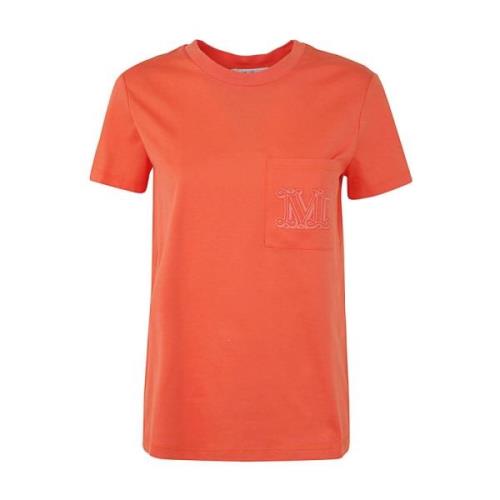 Max Mara Peach Side Pocket T-Shirt Orange, Dam