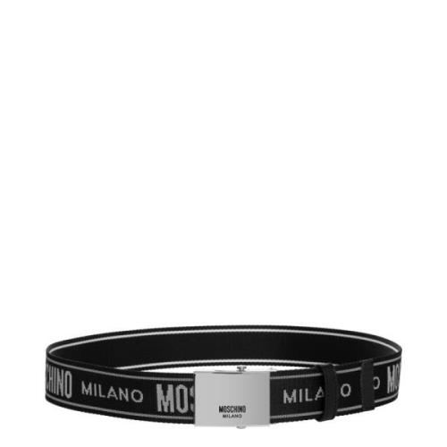 Moschino Logo Bälte för Män Black, Herr