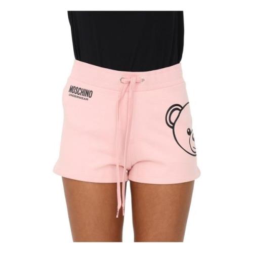 Moschino Korta shorts med björnmönster Pink, Dam