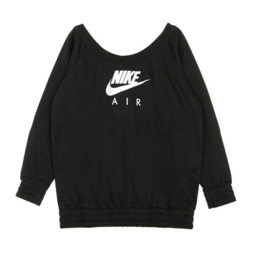 Nike Lätt Crewneck Sports Sweatshirt Black, Dam