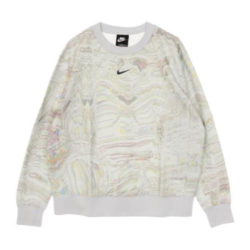 Nike Trendig Fleece Crew Sweatshirt White, Dam