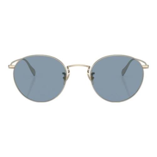 Oliver Peoples Guld Runda Solglasögon Yellow, Herr