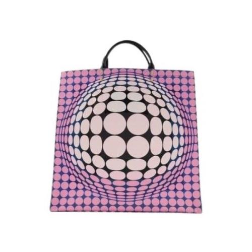 Paco Rabanne Optisk Print Shopper Väska - Vasarely Kollektion Pink, Da...