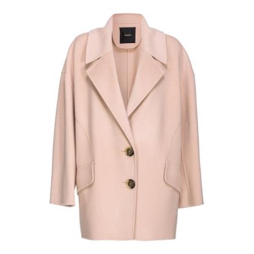 Pinko Single-Breasted Coats Beige, Dam
