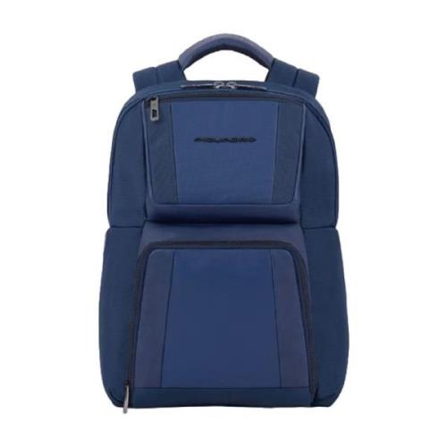 Piquadro Blå Bucket Bag Ryggsäck med iPad-fack Blue, Herr
