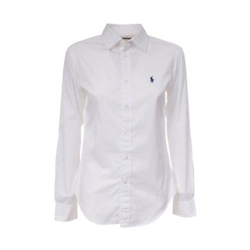 Polo Ralph Lauren Vit Oxford Bomullsskjorta med Broderad Pony White, D...