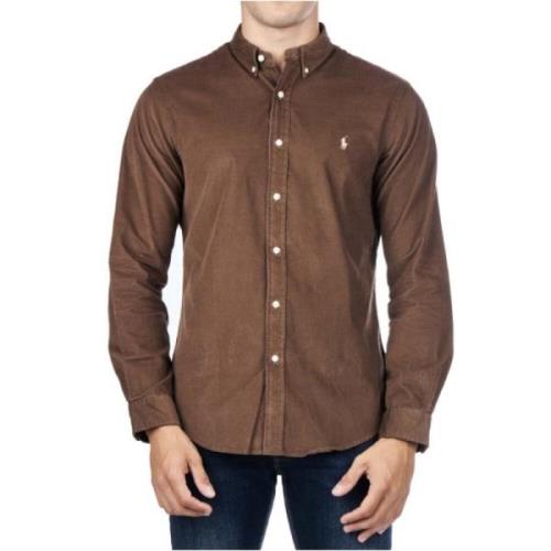 Polo Ralph Lauren Slim Corduroy Skjorta Brown, Herr