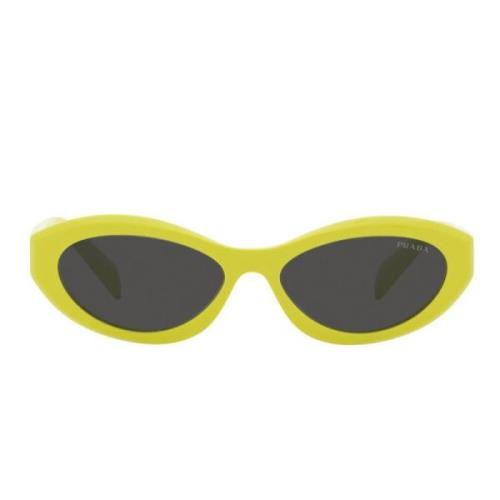 Prada Solglasögon med oregelbunden form och mörkgråa linser Green, Uni...