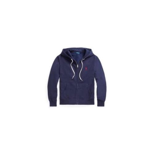 Ralph Lauren Navy Zip Polo Hoodie - Storlek: M, Färg: Navy Blue, Dam