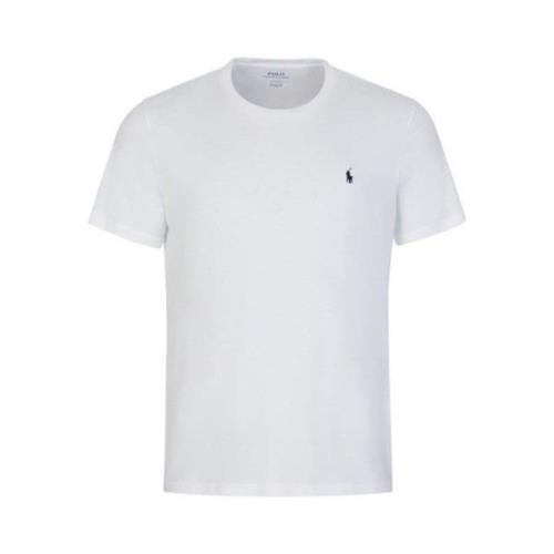 Ralph Lauren Vit Casual T-shirt för Män White, Herr