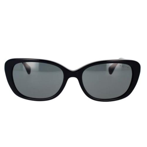 Ralph Lauren Pillowformade solglasögon för kvinnor Black, Unisex