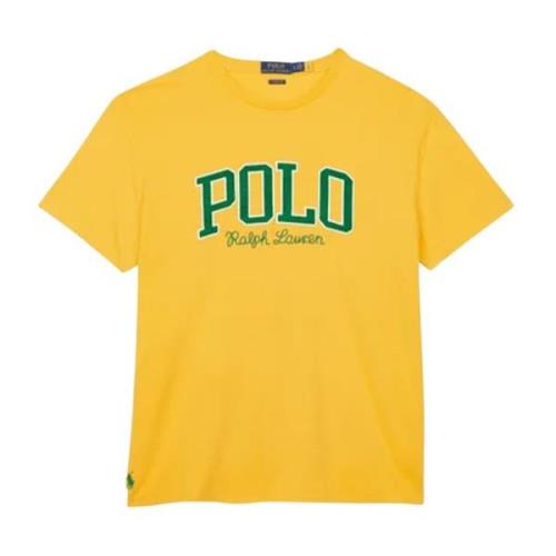 Ralph Lauren Klassisk Bomull T-Shirt för Män Yellow, Herr