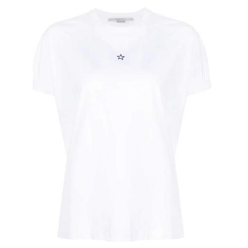 Stella McCartney Broderad Mini Stjärna T-Shirt White, Dam