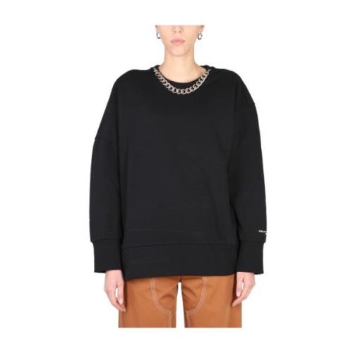 Stella McCartney Sweatshirt med kedjedetalj Black, Dam