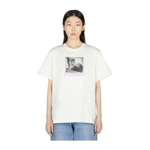 Stella McCartney Grafiskt Tryck Cat Power T-Shirt White, Dam