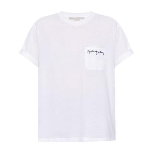 Stella McCartney T-shirt med ficka White, Dam