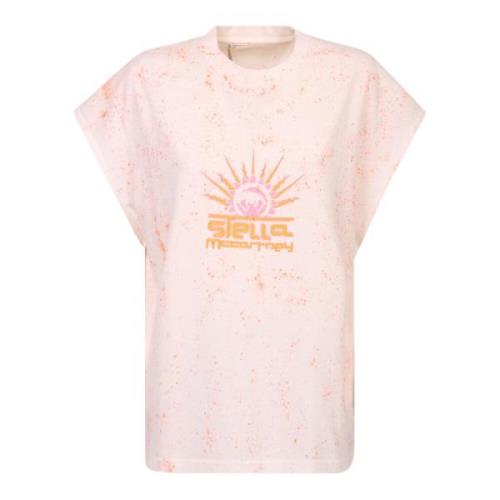 Stella McCartney Logo-print Ärmlös T-shirt Pink, Dam