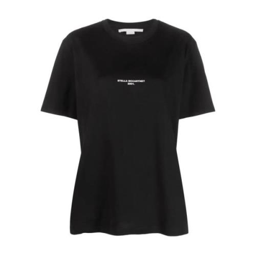 Stella McCartney Logo 2001 Print T-Shirt Black, Dam