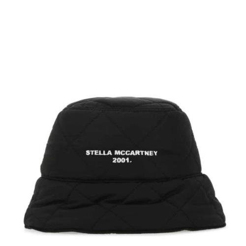 Stella McCartney Quiltad Eco Nylon Hatt - Stilfull och Varm Black, Uni...