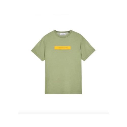 Stone Island Sage Green T-shirt med Micro Graphics Two Print Green, He...