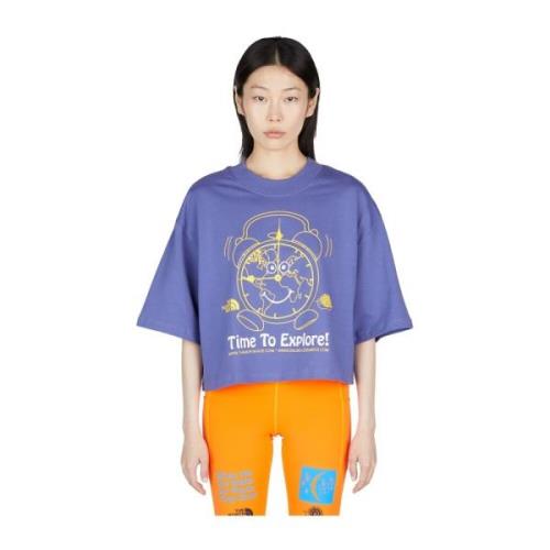 The North Face Kortärmad T-shirt med klocktryck Purple, Dam