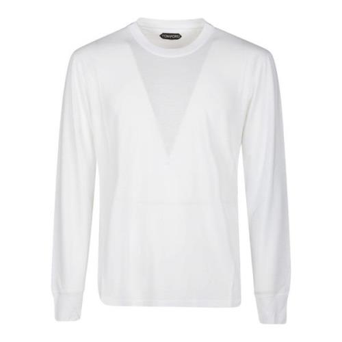 Tom Ford Klassisk Vit Långärmad T-Shirt White, Herr