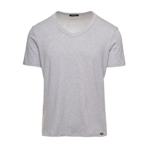 Tom Ford Gråa T-shirts och Polos - T-Shirt V Gray, Herr