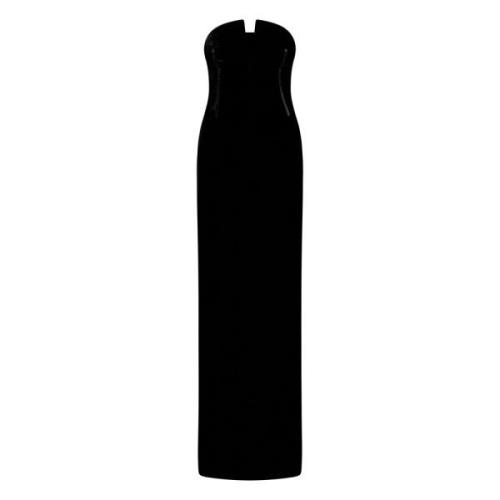 Tom Ford Svart V-ringad Bustierklänning Black, Dam