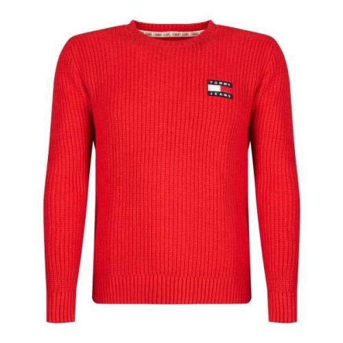 Tommy Hilfiger Mysig rundhalsad tröja för män Red, Herr