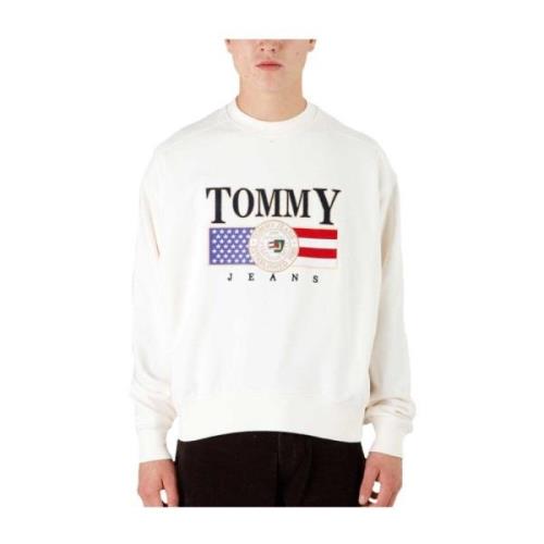Tommy Hilfiger Boxy Luxe Sweatshirt Tommy Jeans White, Herr