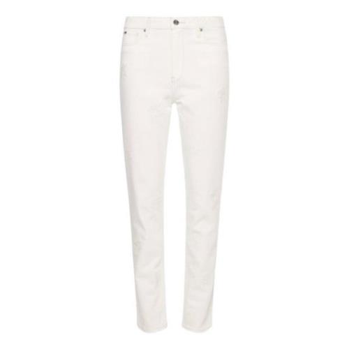 Tommy Hilfiger Broderade Blommiga Mom Jeans White, Dam