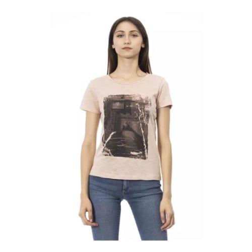 Trussardi Rosa Bomull T-shirt med Framsida Tryck Pink, Dam