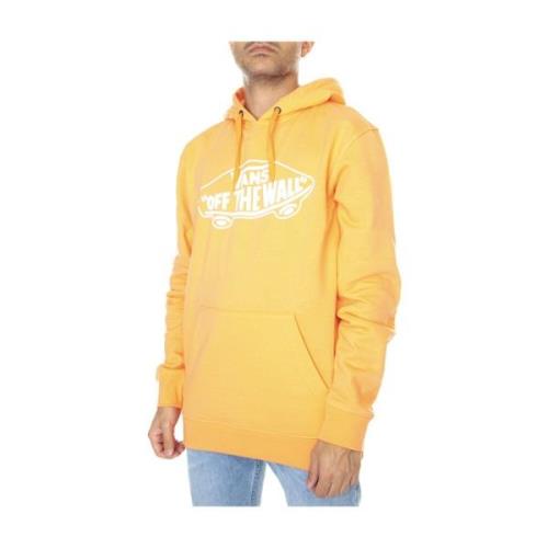 Vans Orange Hoodie Regular Fit Dragsko Huva Framficka Enfärgad 100% Bo...