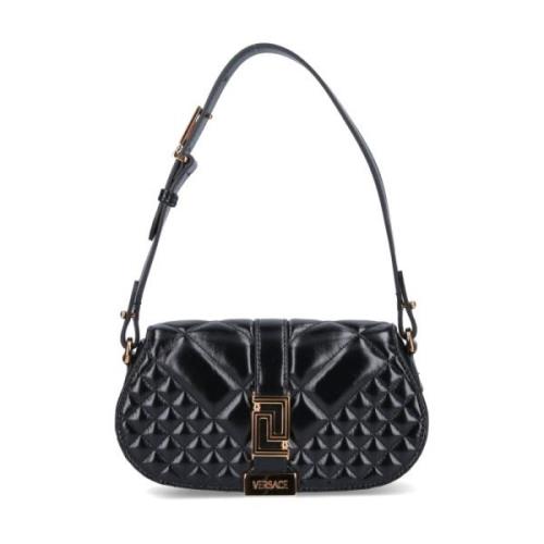 Versace Svarta Väskor - Stilfull Modell Black, Dam