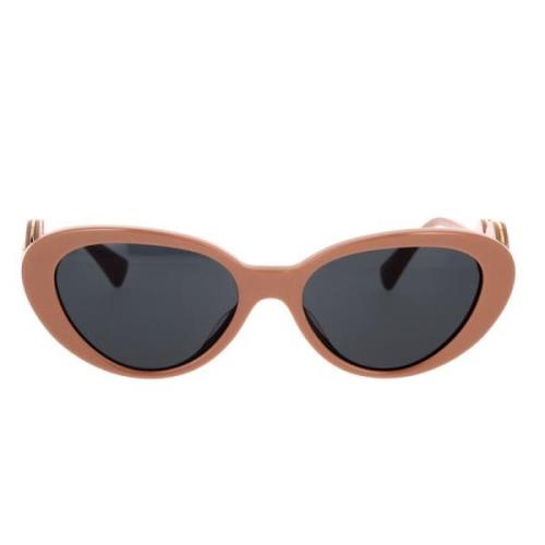 Versace Cat-Eye Solglasögon med Mörkgrå Lins och Beige Ram Beige, Unis...