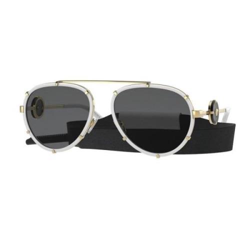 Versace White Frame Sunglasses for Women White, Dam