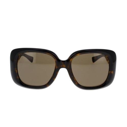 Versace Modiga fyrkantiga solglasögon med metallarmar Brown, Unisex