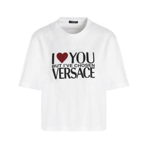 Versace Jag älskar dig t-shirt White, Dam