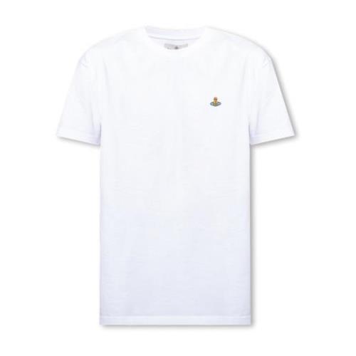 Vivienne Westwood T-shirt med logotyp White, Herr