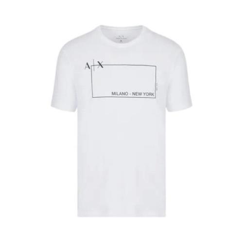 Armani Exchange Bas T-shirt White, Herr