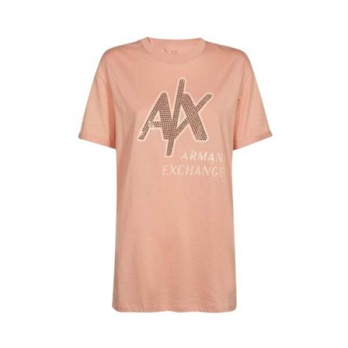 Armani Exchange Stilig T-shirt Pink, Dam