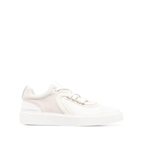 Balmain Lyxiga Lädersneakers White, Herr