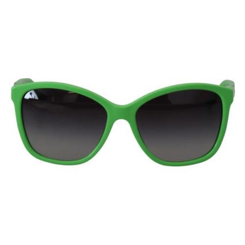 Dolce & Gabbana Gröna Runda Solglasögon UV-skydd Green, Dam