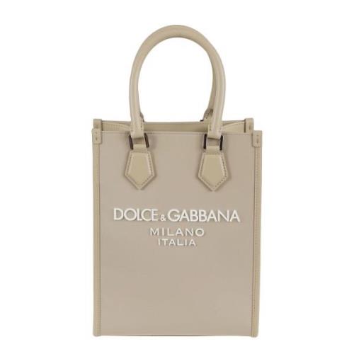 Dolce & Gabbana Nylon+Vit.Liscio Herrväska Beige, Herr