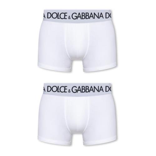 Dolce & Gabbana Märkesboxare 2-pack White, Herr