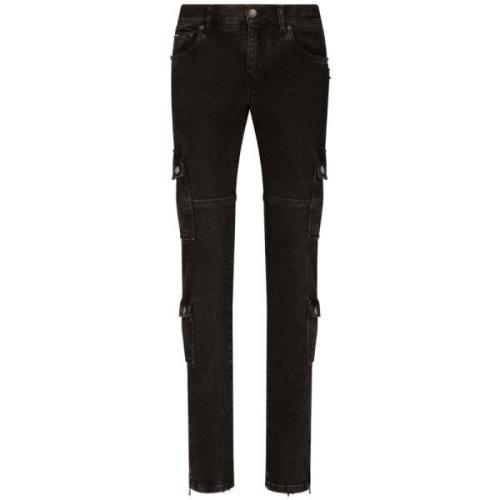 Dolce & Gabbana Slim-Fit Denim Jeans Black, Herr