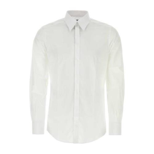 Dolce & Gabbana Vit poplin skjorta White, Herr